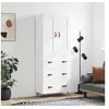 Image de Buffet haut Blanc 69,5x34x180 cm Bois d'ingénierie