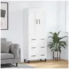 Image de Buffet haut Blanc 69,5x34x180 cm Bois d'ingénierie 3199769