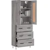 Image de Buffet haut Sonoma gris 69,5x34x180 cm Bois d'ingénierie