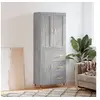 Image de Buffet Haut, Armoire avec Portes et Pieds, Meuble de Rangement, Organisateur de Salon Salle de Séjour, Moderne, Sonoma Gris Bois d'Ingénierie