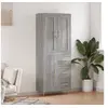 Image de Buffet haut Sonoma gris 69,5x34x180 cm Bois d'ingénierie