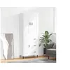 Image de Buffet haut Blanc 69,5x34x180 cm Bois d'ingénierie 3199825