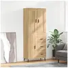 Image de Hoge kast 69,5x34x180 cm bewerkt hout sonoma eikenkleurig3199828