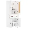 Image de Buffet haut Blanc 69,5x34x180 cm Bois d'ingénierie