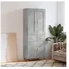 Image de Buffet Haut, Armoire avec Portes et Pieds, Meuble de Rangement, Organisateur de Salon Salle de Séjour, Moderne, Gris Béton Bois d'Ingénierie