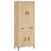 Image de Buffet haut Chêne sonoma 69,5x34x180 cm Bois d'ingénierie