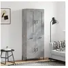 Image de Buffet Haut, Armoire de Rangement avec Pieds, Meuble de Rangement, Organisateur Salon Salle de Séjour, Industriel, Gris Béton Bois d'Ingénierie