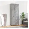 Image de Buffet Haut, Armoire de Rangement avec Pieds, Meuble de Rangement, Organisateur Salon Salle de Séjour, Industriel, Gris Béton Bois d'Ingénierie