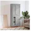 Image de Buffet haut Sonoma gris 69,5x34x180 cm Bois d'ingénierie 3199927