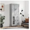Image de Buffet haut Gris béton 69,5x34x180 cm Bois d'ingénierie 3199949