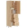 Image de Buffet haut Chêne sonoma 69,5x34x180 cm Bois d'ingénierie