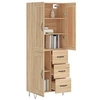 Image de Buffet haut Chêne sonoma 69,5x34x180 cm Bois d'ingénierie