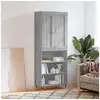 Image de Buffet haut Sonoma gris 69,5x34x180 cm Bois d'ingénierie 3200055