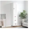 Image de Buffet haut Blanc brillant 34,5x34x180 cm Bois d'ingénierie 3200171