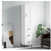 Image de Buffet haut Blanc 34,5x34x180 cm Bois d'ingénierie 3200201