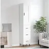 Image de Hoge kast 34,5x34x180 cm bewerkt hout wit3200209