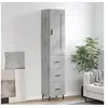 Image de Buffet Haut, Armoire de Rangement avec Pieds, Meuble de Rangement, Organisateur Salon Salle de Séjour, Moderne, Gris Béton Bois d'Ingénierie 3200213