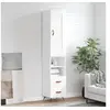 Image de Buffet haut Blanc brillant 34,5x34x180 cm Bois d'ingénierie 3200235
