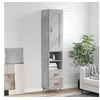 Image de Buffet Haut, Armoire de Rangement avec Pieds, Meuble de Rangement, Organisateur Salon Salle de Séjour, Moderne, Gris Béton Bois d'Ingénierie