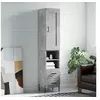 Image de Buffet Haut, Armoire de Rangement avec Pieds, Meuble de Rangement, Organisateur Salon Salle de Séjour, Moderne, Gris Béton Bois d'Ingénierie 3200269