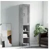 Image de Buffet Haut, Armoire de Rangement avec Pieds, Meuble de Rangement, Organisateur Salon Salle de Séjour, Moderne, Gris Béton Bois d'Ingénierie 3200333