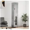 Image de Buffet Haut, Armoire de Rangement avec Pieds, Meuble de Rangement, Organisateur Salon Salle de Séjour, Moderne, Gris Béton Bois d'Ingénierie 3200365