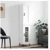 Image de Buffet Haut, Armoire de Rangement avec Pieds, Meuble de Rangement, Organisateur Salon Salle de Séjour, Moderne, Blanc Bois d'Ingénierie