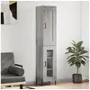 Image de Hoge kast 34,5x34x180 cm bewerkt hout grijs sonoma eikenkleurig3200399