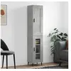 Image de Buffet haut Gris béton 34,5x34x180 cm Bois d'ingénierie3200405