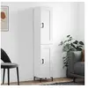Image de Buffet Haut, Armoire de Rangement avec Pieds, Meuble de Rangement, Organisateur Salon Salle de Séjour, Moderne, Blanc Bois d'Ingénierie 3200449