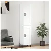 Image de Buffet haut Blanc 34,5x34x180 cm Bois d'ingénierie 3200457