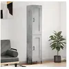 Image de Buffet Haut, Armoire de Rangement avec Pieds, Meuble de Rangement, Organisateur Salon Salle de Séjour, Moderne, Gris Béton Bois d'Ingénierie 3200461