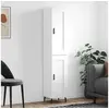 Image de Buffet haut Blanc 34,5x34x180 cm Bois d'ingénierie 3200465