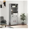 Image de Buffet haut Gris béton 69,5x34x180 cm Bois d'ingénierie3200493