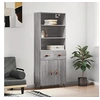 Image de Buffet haut Sonoma gris 69,5x34x180 cm Bois d'ingénierie3200495