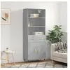 Image de Buffet haut Gris béton 69,5x34x180 cm Bois d'ingénierie3200501