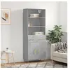 Image de Buffet haut Gris béton 69,5x34x180 cm Bois d'ingénierie3200509
