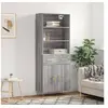 Image de Buffet haut Sonoma gris 69,5x34x180 cm Bois d ingénierie