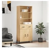 Image de Buffet Haut, Armoire de Rangement avec Pieds, Meuble de Rangement, Organisateur Salon Salle de Séjour, Moderne, Chêne Sonoma Bois d'Ingénierie