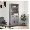 Image de Buffet Haut, Armoire de Rangement avec Pieds, Meuble de Rangement, Organisateur Salon Salle de Séjour, Moderne, Sonoma Gris Bois d'Ingénierie 3200551