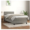 Image de Boxspring met matras fluweel lichtgrijs 90x200 cm3141341
