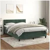 Image de Boxspring met matras fluweel donkergroen 140x200 cm3141368