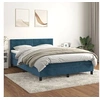Image de Boxspring met matras fluweel donkerblauw 140x200 cm3141369