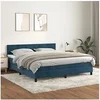 Image de Boxspring met matras fluweel donkerblauw 180x200 cm3141381