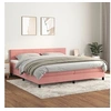 Image de Boxspring met matras fluweel roze 200x200 cm3141388