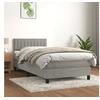 Image de Boxspring met matras fluweel lichtgrijs 100x200 cm3141407
