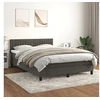 Image de Boxspring met matras fluweel donkergrijs 140x190 cm3141420