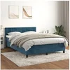 Image de Boxspring met matras fluweel donkerblauw 140x190 cm3141423