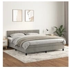 Image de Boxspring met matras fluweel lichtgrijs 160x200 cm3141431
