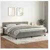 Image de Boxspring met matras fluweel lichtgrijs 200x200 cm3141443